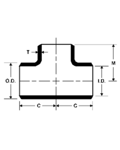 01.50" TEE SCH 40S 316/L