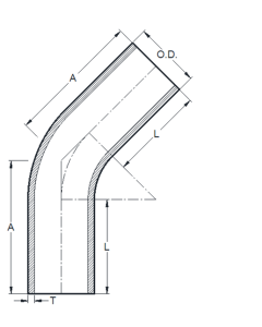 00.50" 45 LT SCH 10S 316/L